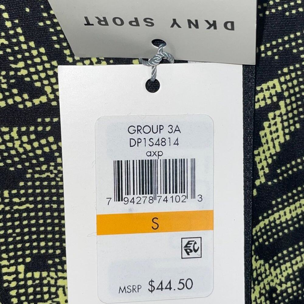 Dkny Sport Pixel Palm-Print High-Waist Bike Shorts Black, green S - Picture 4 of 11